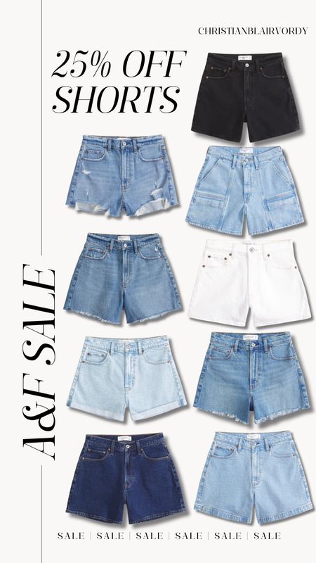 HUGE Abercrombie sale, 25% off all denim shorts 

#christianblairvordy 

#abercrombie #shorts #denim #sale #big #summer 

#LTKSaleAlert #LTKFindsUnder50 #LTKStyleTip