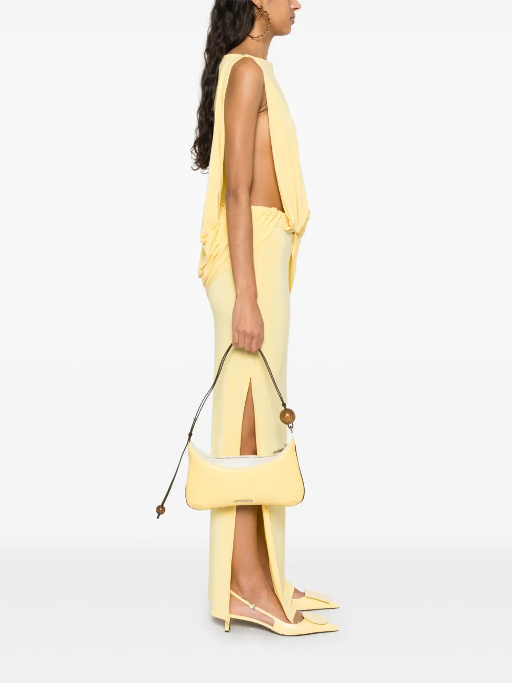 Jacquemus Le Grand Bisou Perle Shoulder Bag | Yellow | FARFETCH | Farfetch Global