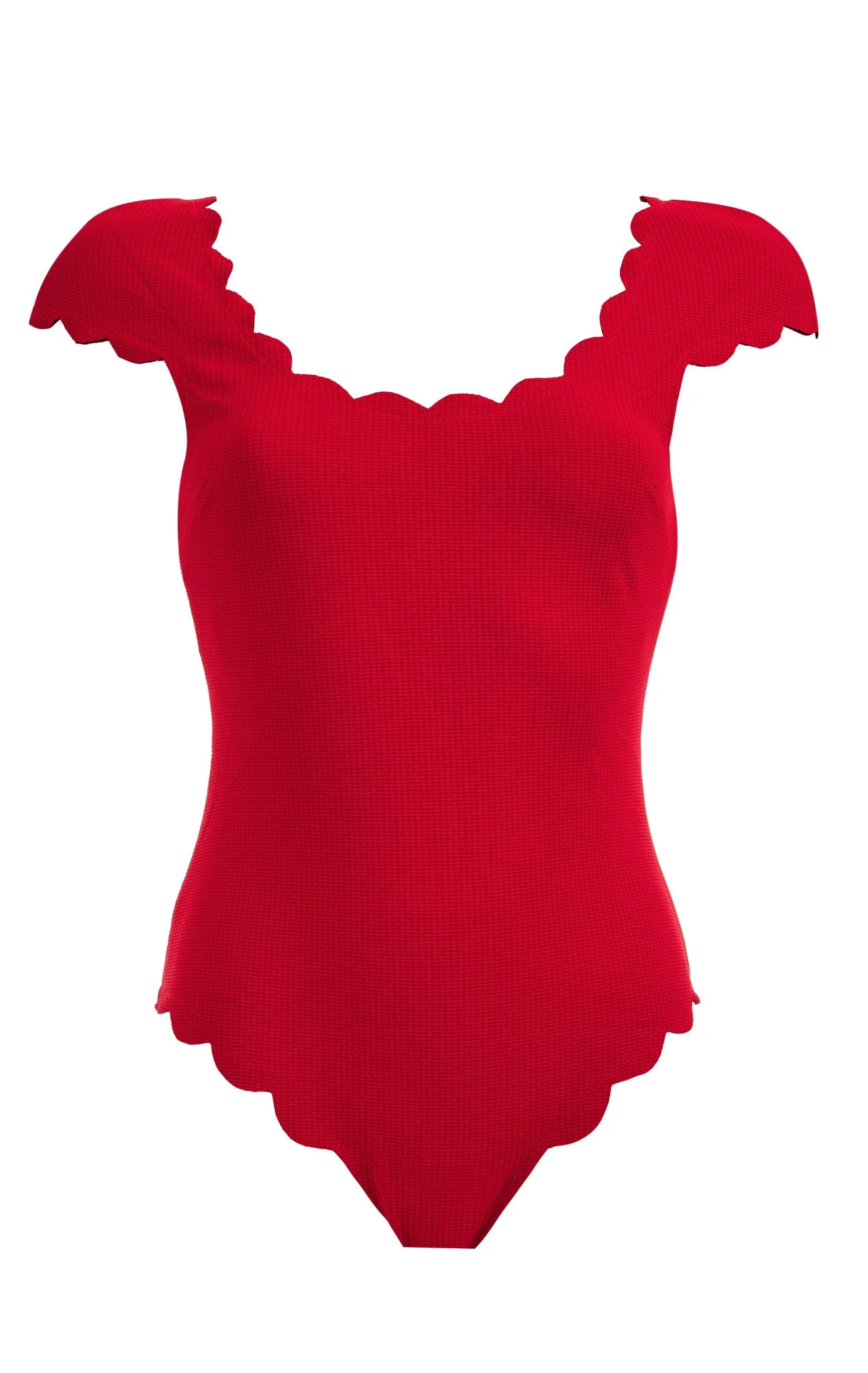 Scalloped Mexico Maillot in Scooter | Marysia Swim