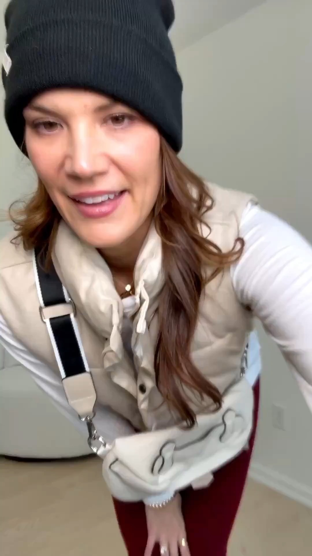 If you want to look chic this winter but still warm..this outfit is for you!! Such a cozy outfit with a white tunic tee, faux leather beige vest, burgundy leggings, a silk lined beanie, and a pair of Nikes! 

Puffer vest, Winter outfits, Winter fashion, Tall girl approved, Cozy outfit, Outfit inspo, Stang and co

#LTKootd #LTKTall #LTKSeasonal