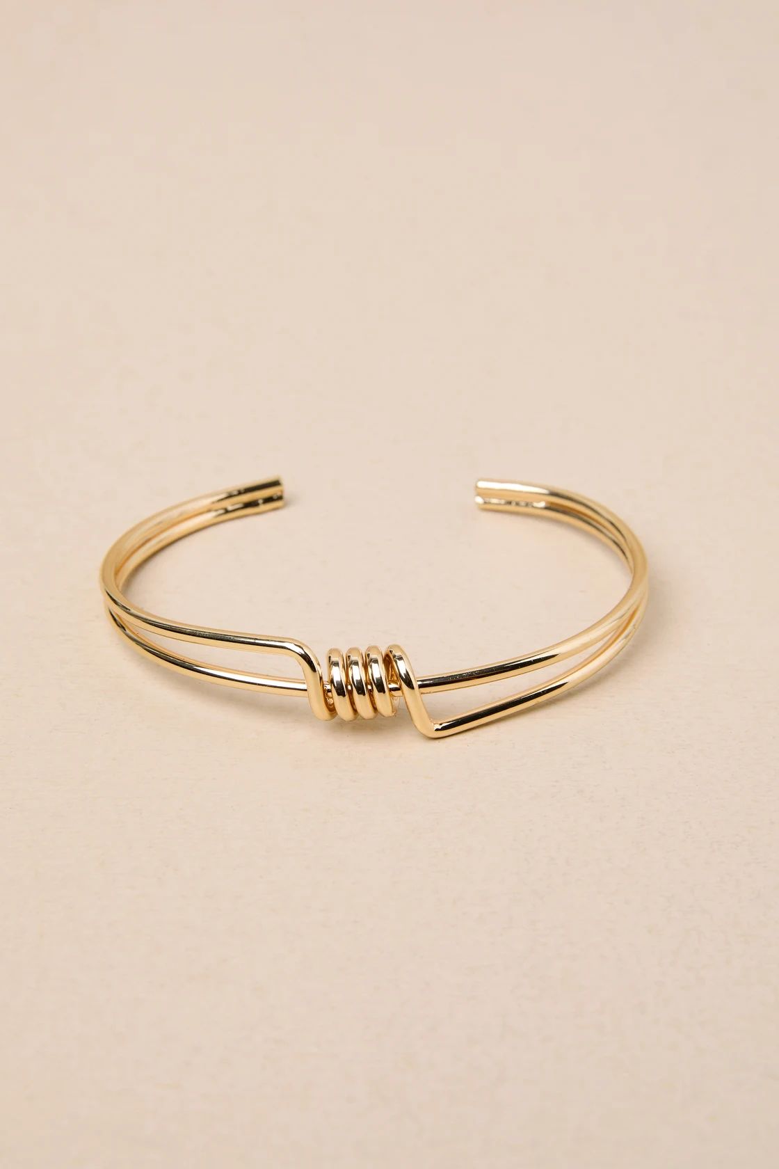 Gleaming Elegance Gold Twisted Bangle Bracelet | Lulus