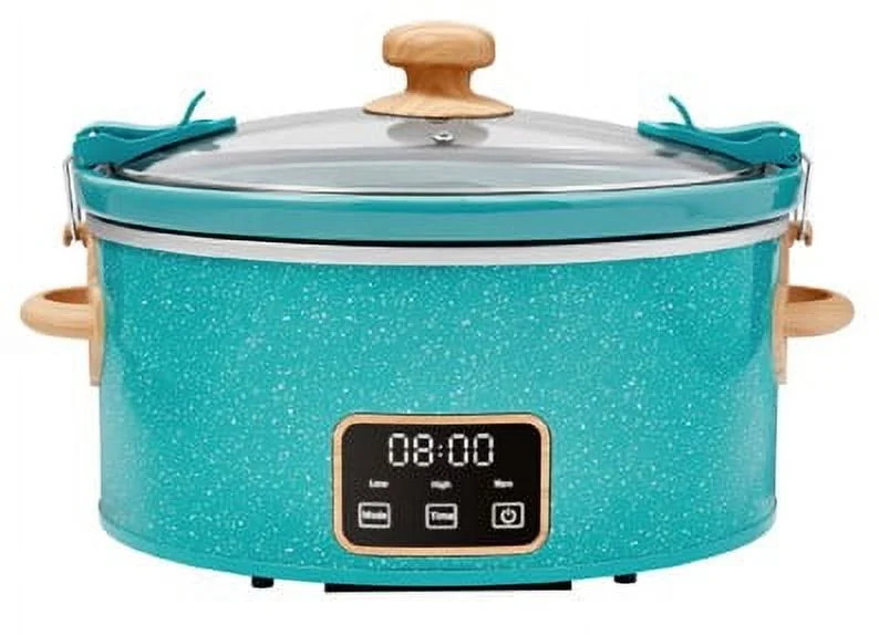 The Pioneer Woman 6 Qt Digital Slow Cooker with Locking Lid, Teal Speckle | Walmart (US)