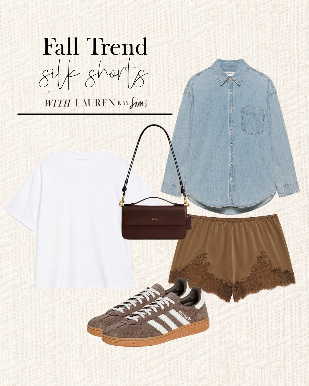 The fall outfit formula I’m wearing on repeat: silky shorts, an oversized denim button-down, and neutral sneakers. These $54 shorts make an easy, elevated casual outfit. 🍂

fall outfit, silk shorts, fall fashion, elevated casual, neutral outfit, denim shirt outfit, sneaker outfit, affordable fashion, under $100, capsule wardrobe, transitional style, everyday outfit

#LTKgrwm #LTKootd #LTKSeasonal