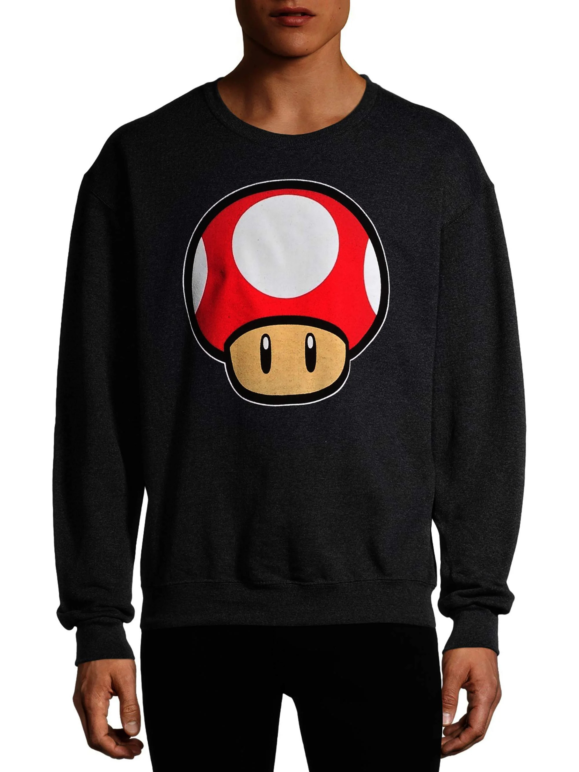Nintendo Mario Kart Toad Power Up Men's and Big Men's Graphic Fleece Sweatshirt | Walmart (US)