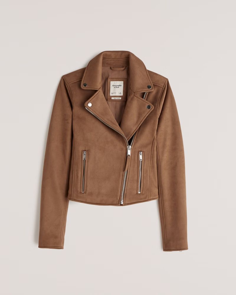 The Vegan Suede Moto | Abercrombie & Fitch (US)