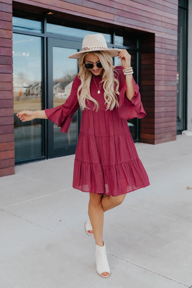 Story Of Tonight Burgundy Dress | The Pink Lily Boutique