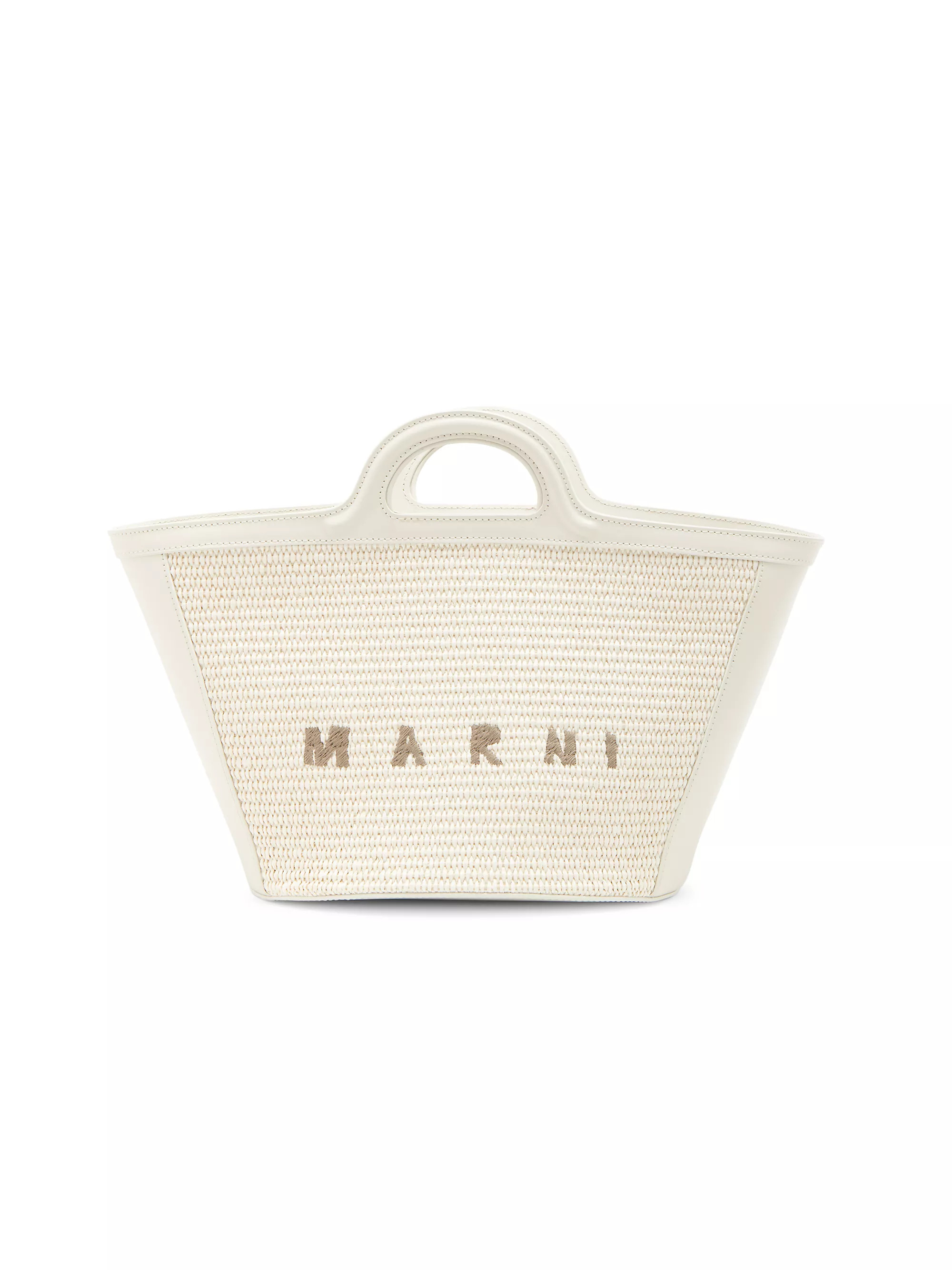 Shop Marni Small Tropicalia Leather-Trimmed Logo Shoulder Bag | Saks Fifth Avenue | Saks Fifth Avenue