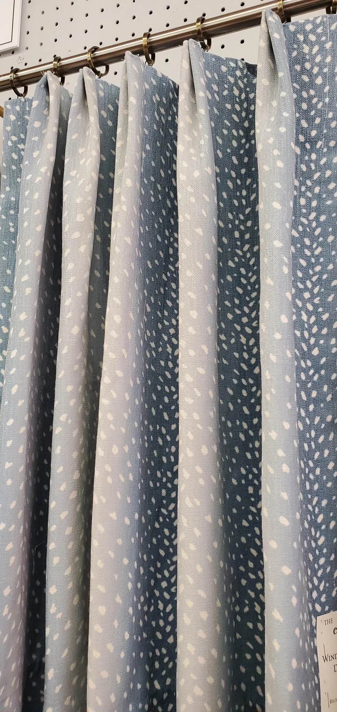 Custom Pinch Pleat Drapes or Curtain Panels in Erindi Prussian Blue Animal Print With Blackout or... | Etsy (US)