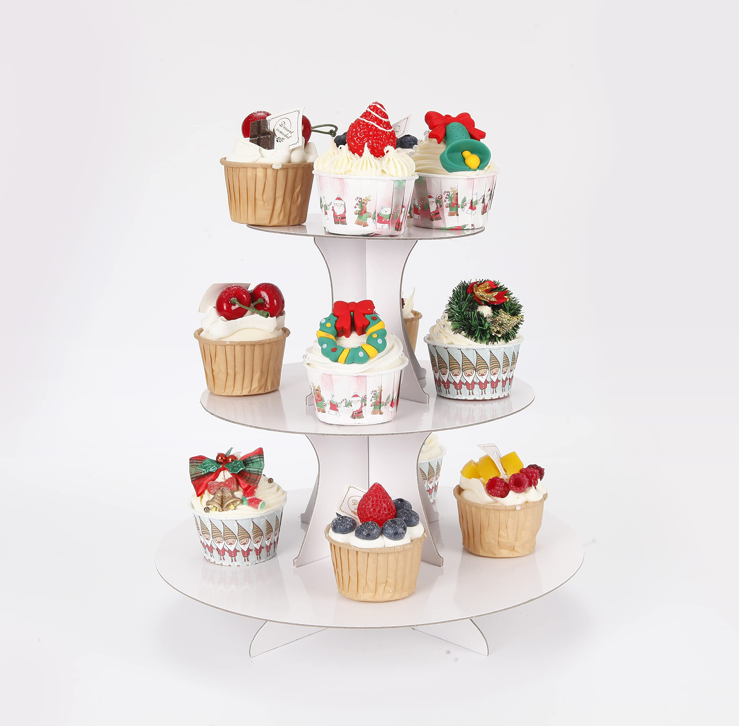 2Pcs 3-Tier Cupcake Stand, Cake Stand holder, Tiered DIY Cupcake Stand Tower for Dessert Table Di... | Amazon (US)