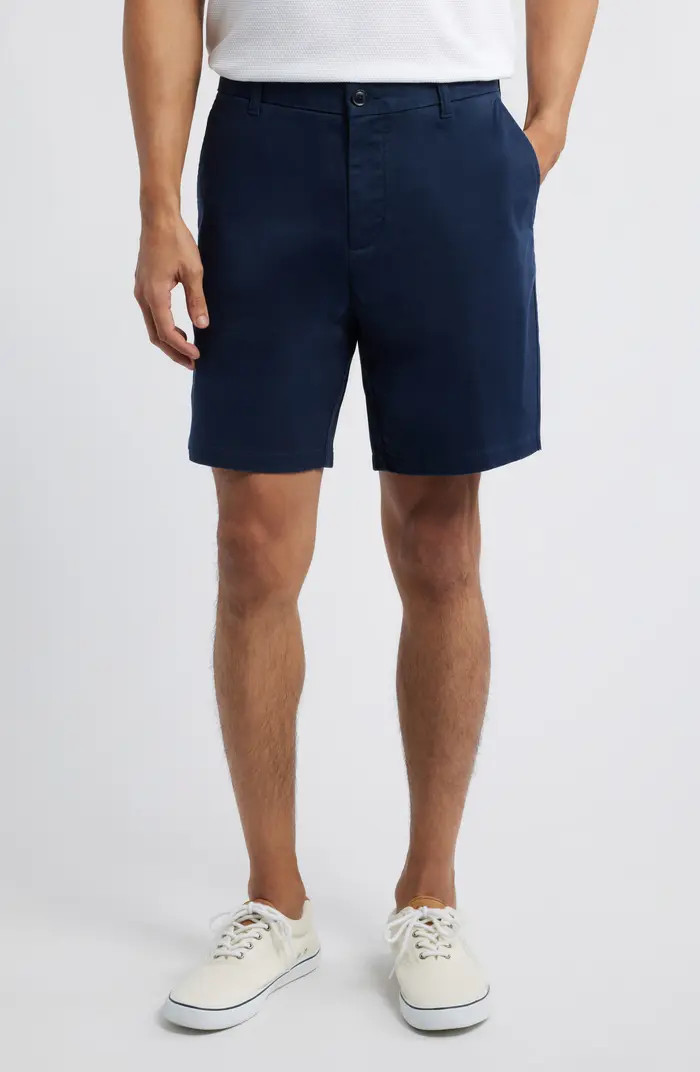 Nordstrom Heron Flat Front Cotton Stretch Twill Chino Shorts | Nordstrom | Nordstrom