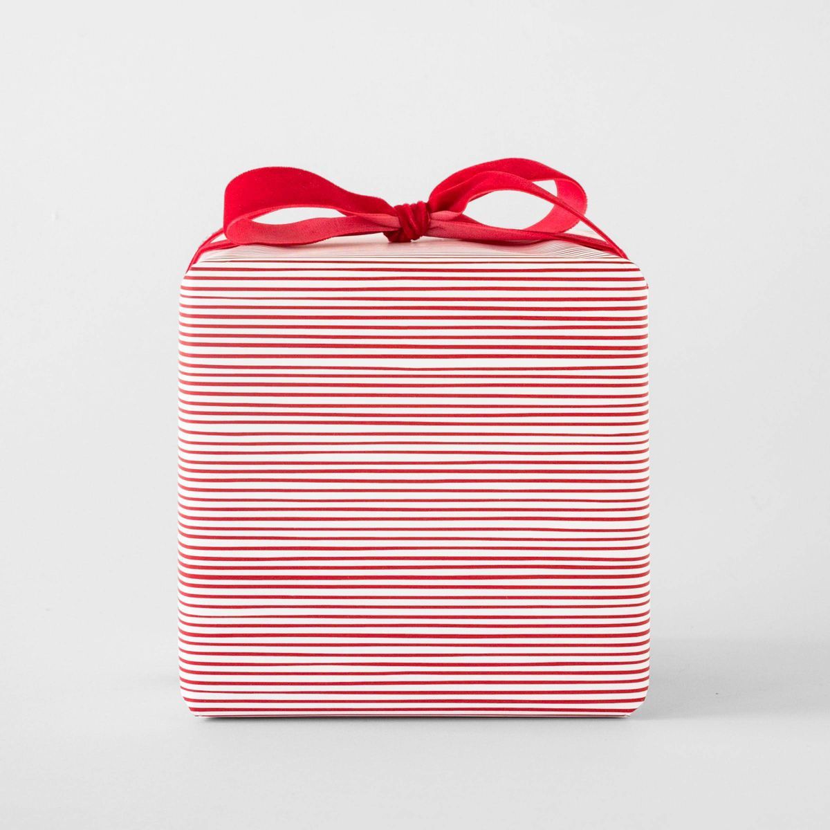 25 sq ft Thin Stripe Gift Wrap White Red/White - Sugar Paper™ + Target | Target