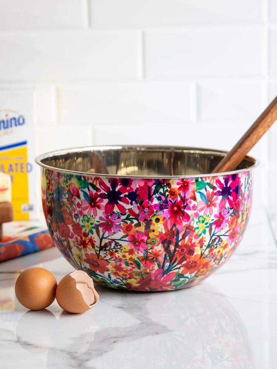 Stainless Steel Bowl - Watercolor Floral | Natural Life