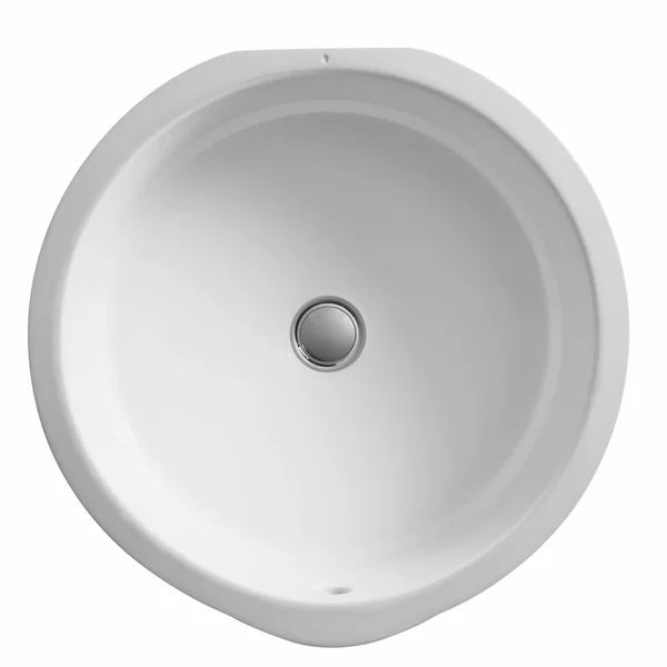 Verticyl Ceramic Vitreous China Circular Undermount Bathroom Sink with Overflow | Wayfair North America
