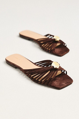 Strappy Square-Toe Slide Sandals | Anthropologie (US)