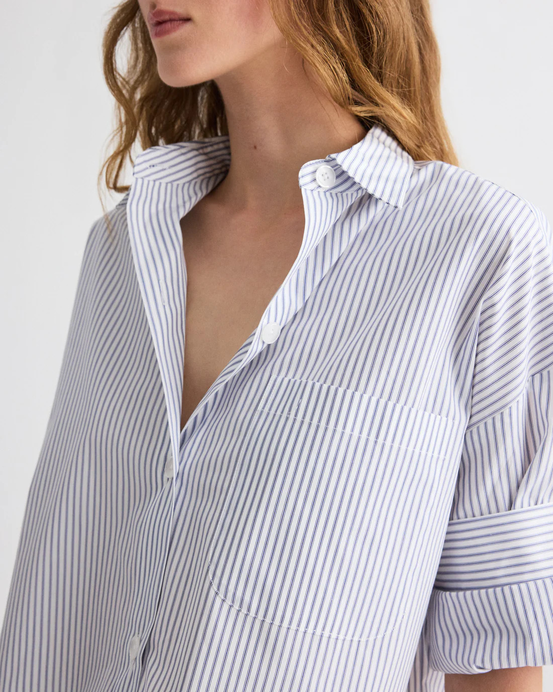 Next Ex Shirt in Micro Hairline Stripe | TWP