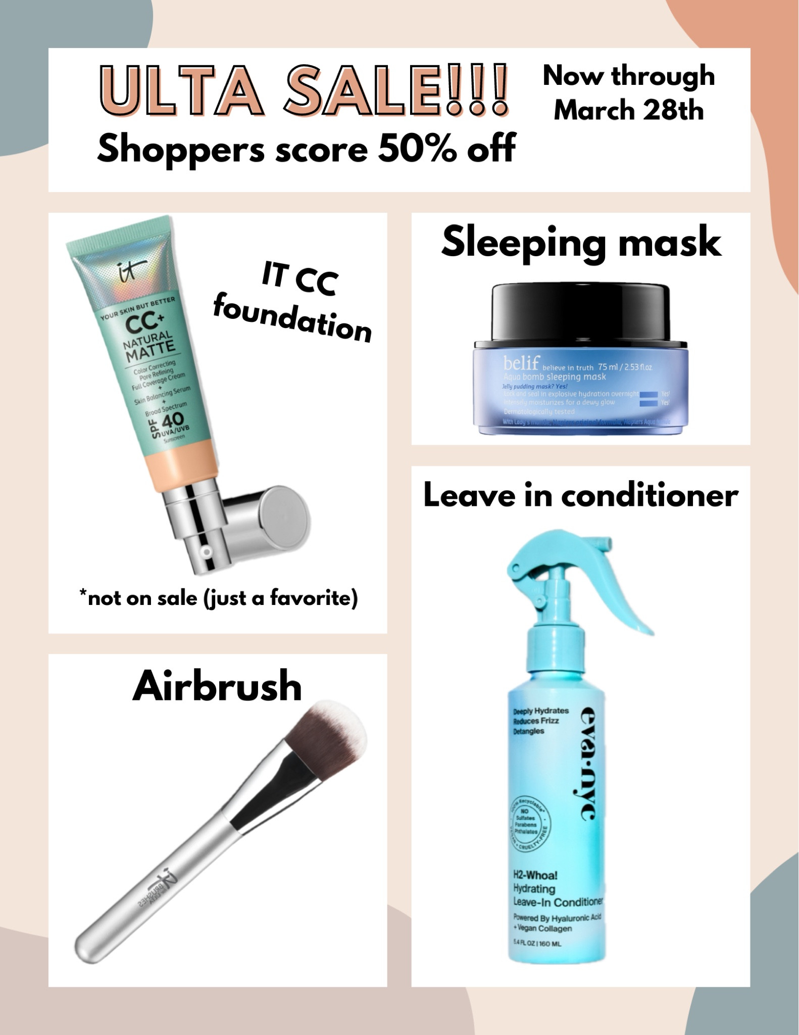 Ulta Beauty Sale!!! Up to 50% off! 

Now through March 28th!

#LTKsalealert #LTKbeauty #LTKstyletip