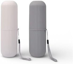 Julaé Travel Toothbrush Holder (2-Pack) – Hygienic Leak-Resistant Case with Rinse Cup – Port... | Amazon (US)