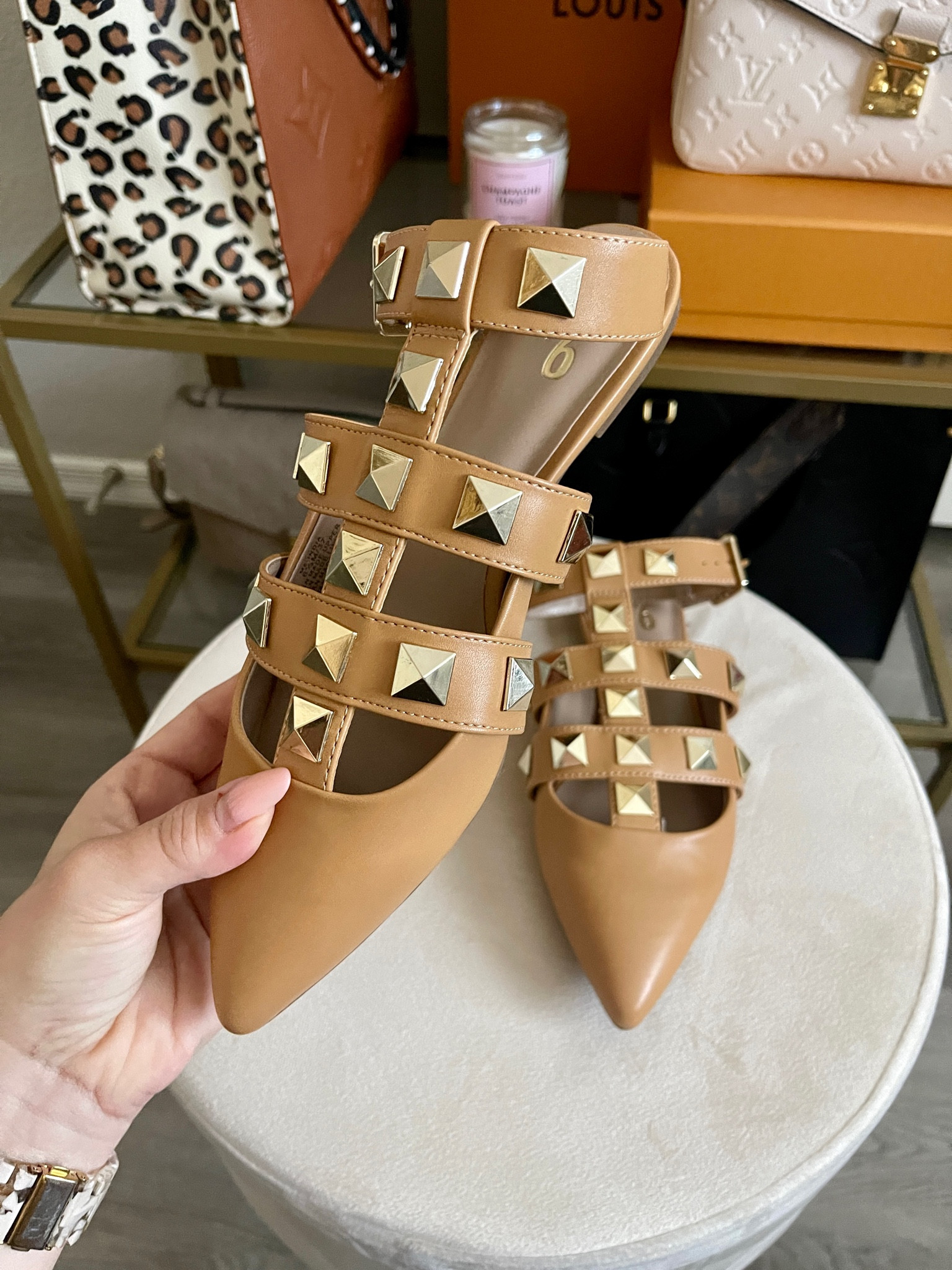 ON SALE! Studded Brown Flats with Ankle Strap | Also available in black | #Flats #Shoes #Sale #Deal

#LTKshoecrush #LTKfindsunder50 #LTKsalealert