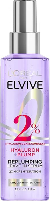 L'Oreal Paris Elvive Hyaluron Plump Moisture Plump Hair Serum for Dry, Dehydrated Hair with Hyalu... | Amazon (US)