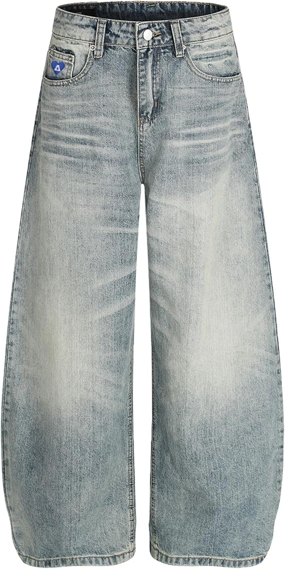 Aelfric Eden Baggy Jeans for Women Men Barrel Leg Denim Pants Casual Loose Boyfriends Trousers Vi... | Amazon (US)