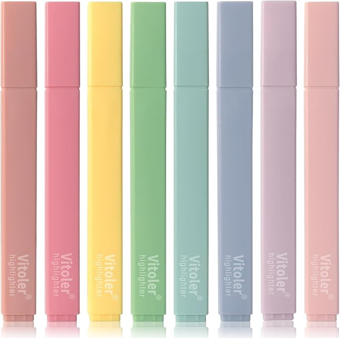 Bible Highlighters, Cute Pastel,No Bleed Bible Study Chisel Tip,8Pcs | Amazon (US)