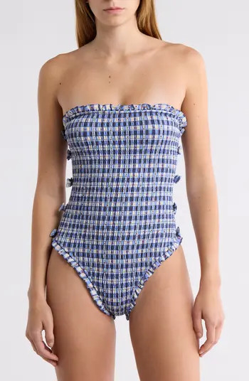 Damson Madder Betty Smocked One-Piece Swimsuit | Nordstrom | Nordstrom