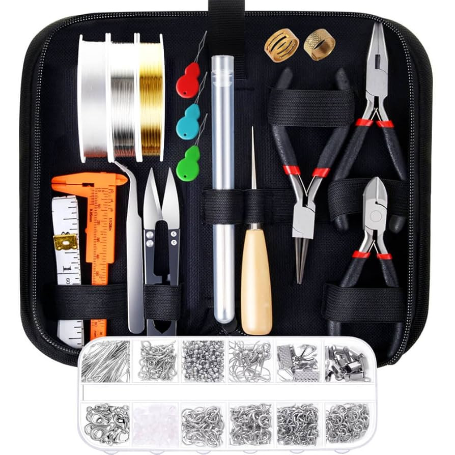 PAXCOO Jewelry Making Supplies Kit with Tools, Wires, Findings for Jewelry Repair and Beading | Amazon (US)