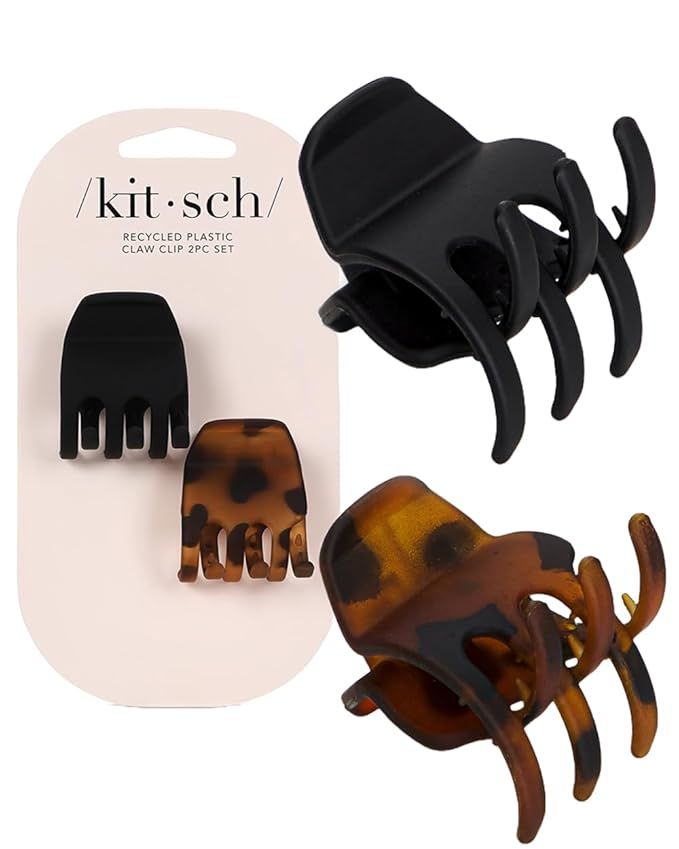 Kitsch Stylish Claw Clips for Thick & Thin Hair - Medium Hair Clips for Women & Teen Girls, 2pc (... | Amazon (US)