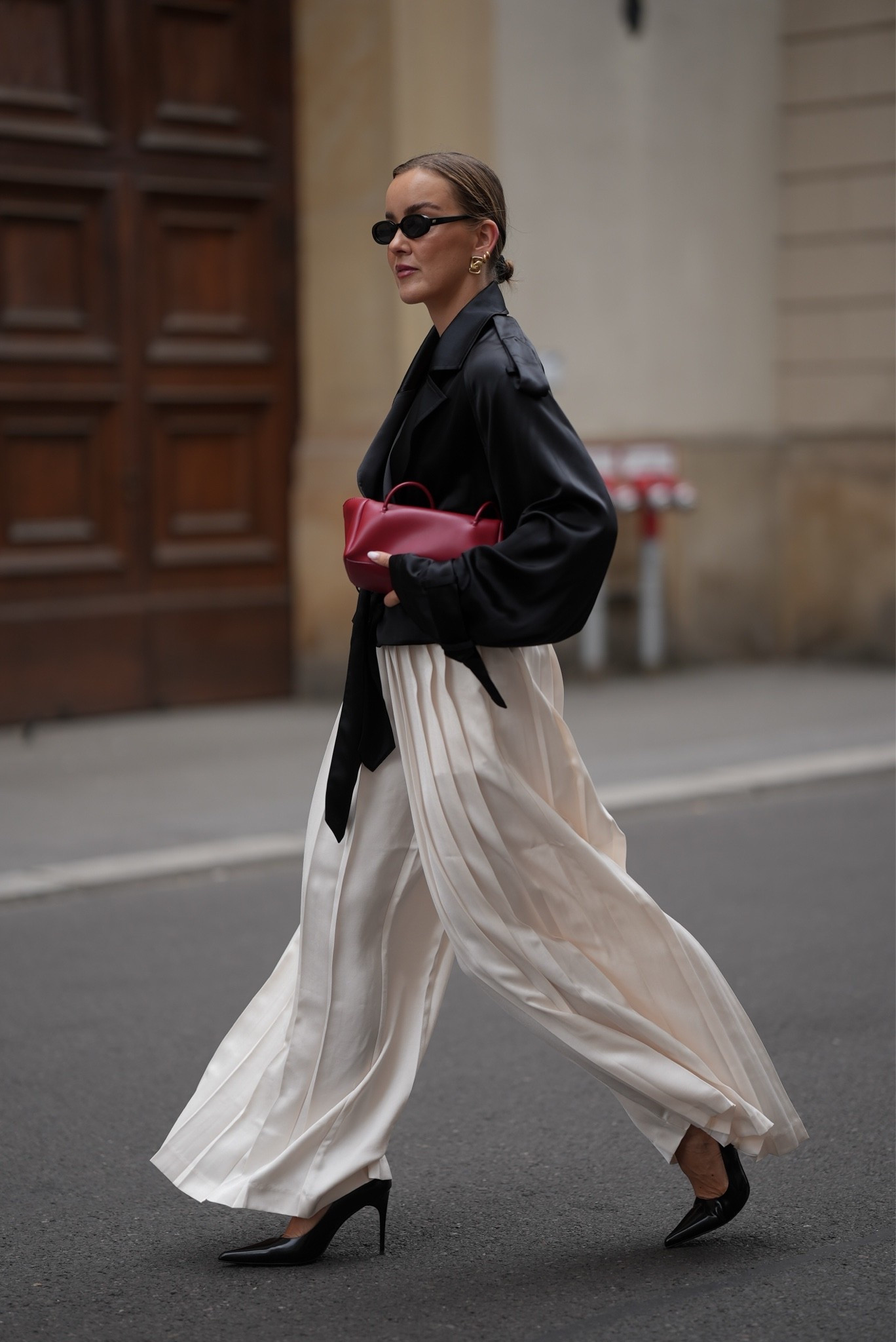 Streetstyle pleated pants