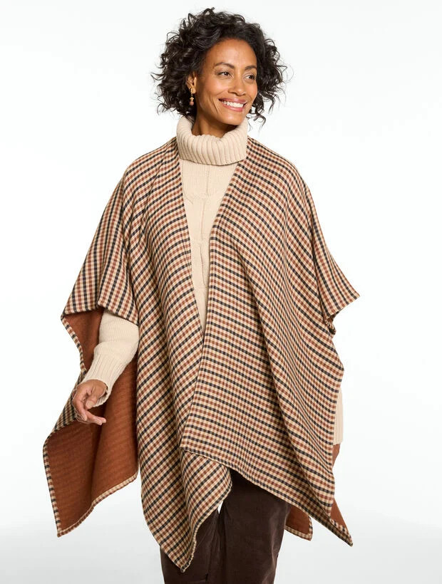 Chelsea Plaid Ruana | Talbots