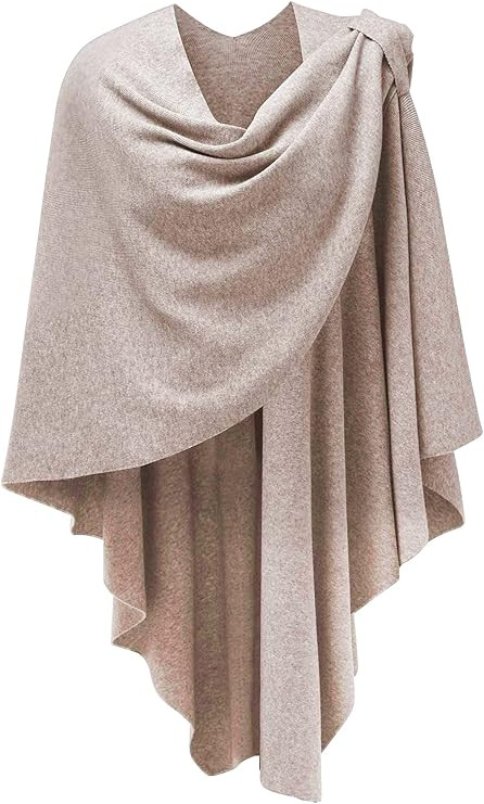 Womens Large Cross Front Poncho Sweater Wrap Topper | Amazon (US)