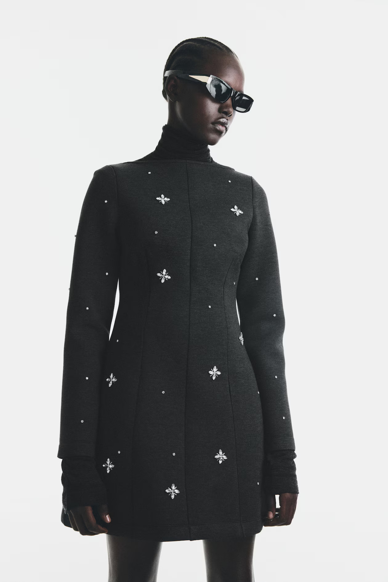 Rhinestone-embellished scuba dress | H&M (UK, MY, IN, SG, PH, TW, HK)