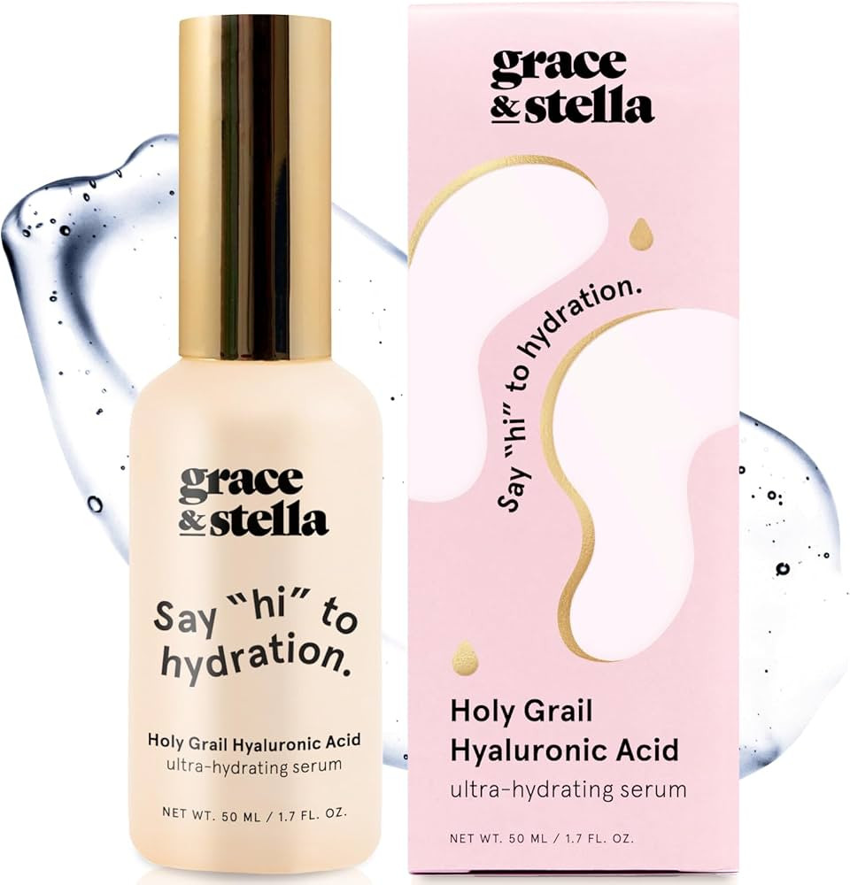grace & stella Award Winning Hyaluronic Acid Serum (50ml/1.7 fl oz) Hyaluronic Acid Serum for Fac... | Amazon (US)