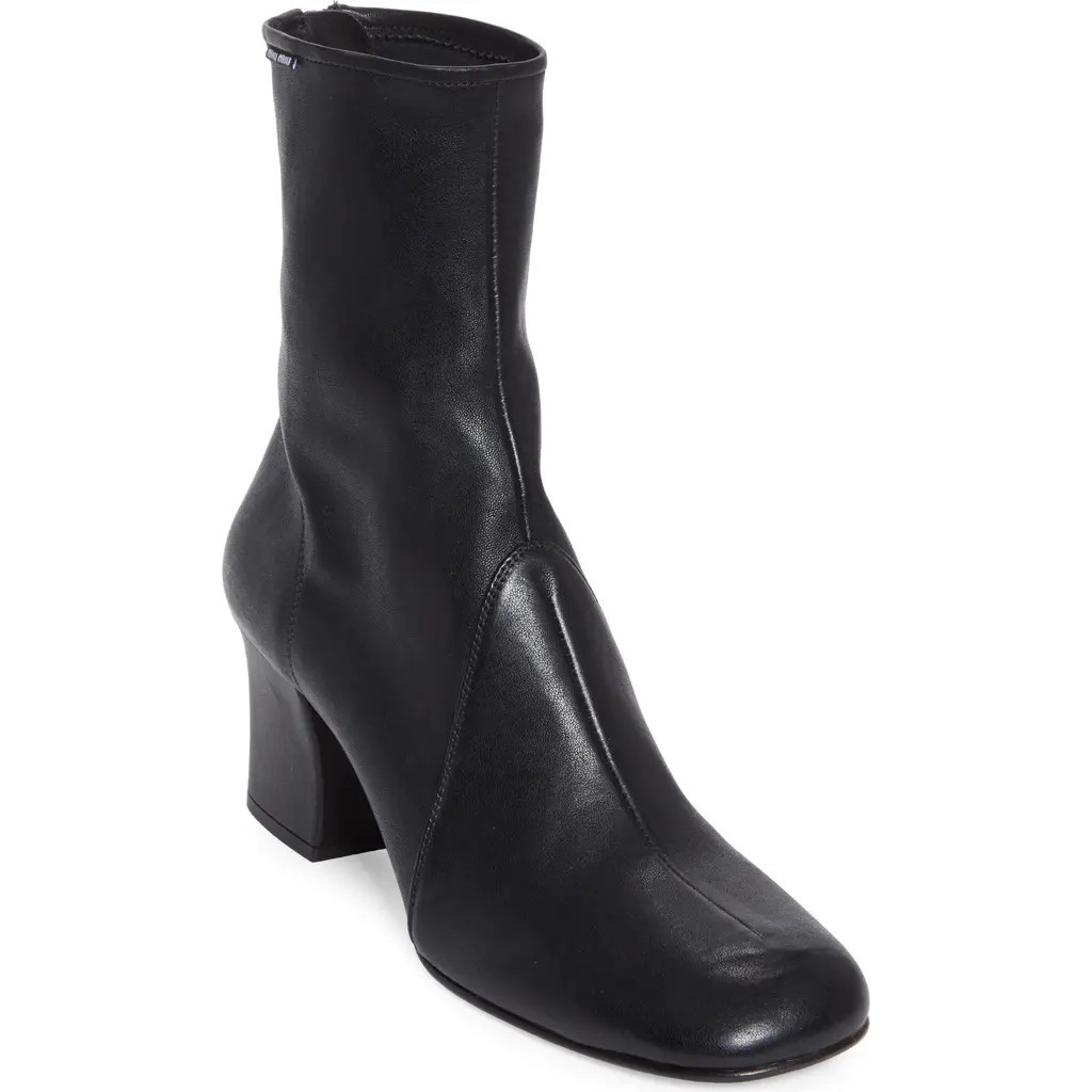 Miu Miu Stretch Leather Bootie in Nero at Nordstrom, Size 9.5Us | Nordstrom