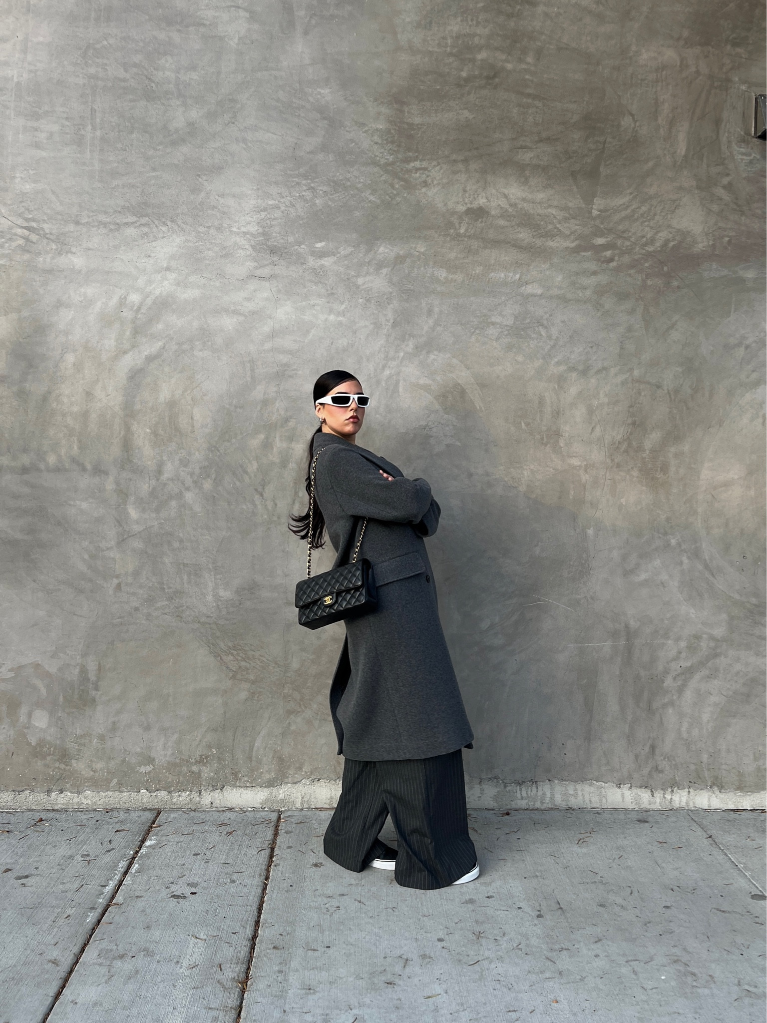 Shirt Zara (ref. 4174/463, pants Zara ref. 7385/551, coat Zara men ref. 6662/473 or there are similar coats on Zara website under men’s section. I took a size smaller than my usual size. 
Shoes Vans. Sunglasses are from Amazon. https://amzn.to/3WTsWes 
Bag chanel  

#LTKSeasonal