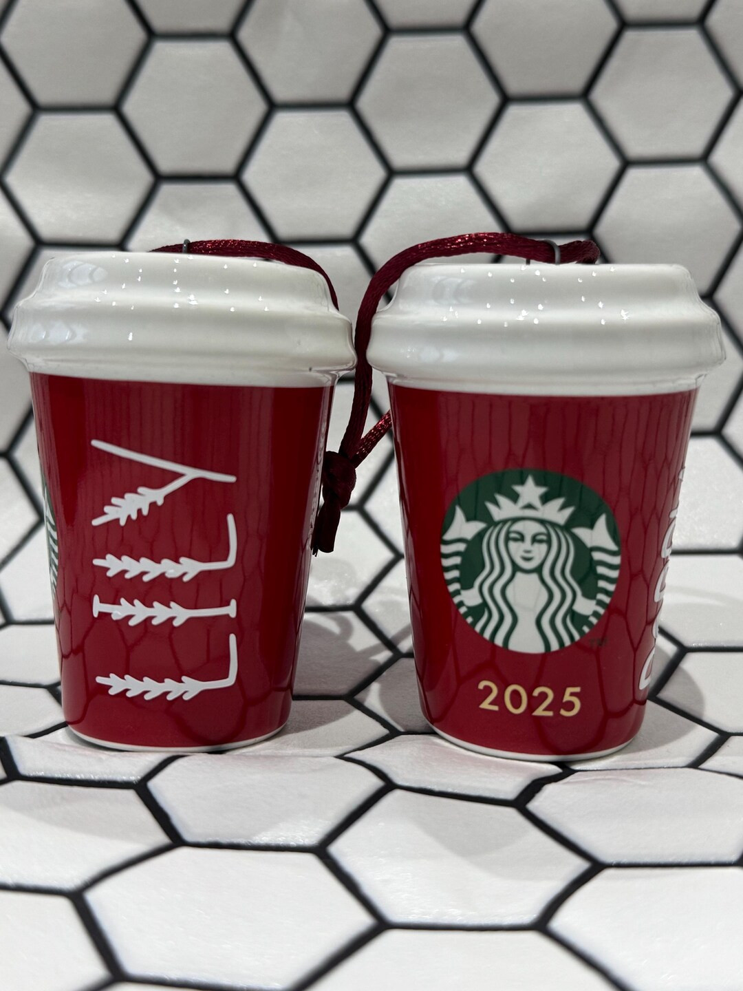 Starbucks Christmas decoration 2025 | Personalised Gift | ornament | xmas | Secret Santa | cerami... | Etsy (US)