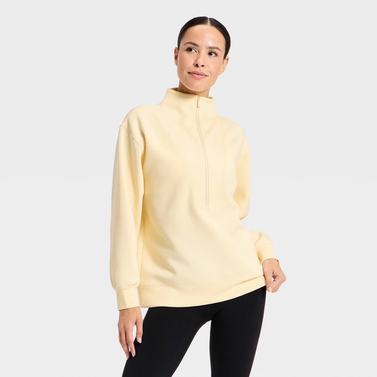 Women's Airy Sleek Deep Zip Pullover Sweatshirt - All In Motion™ | Target