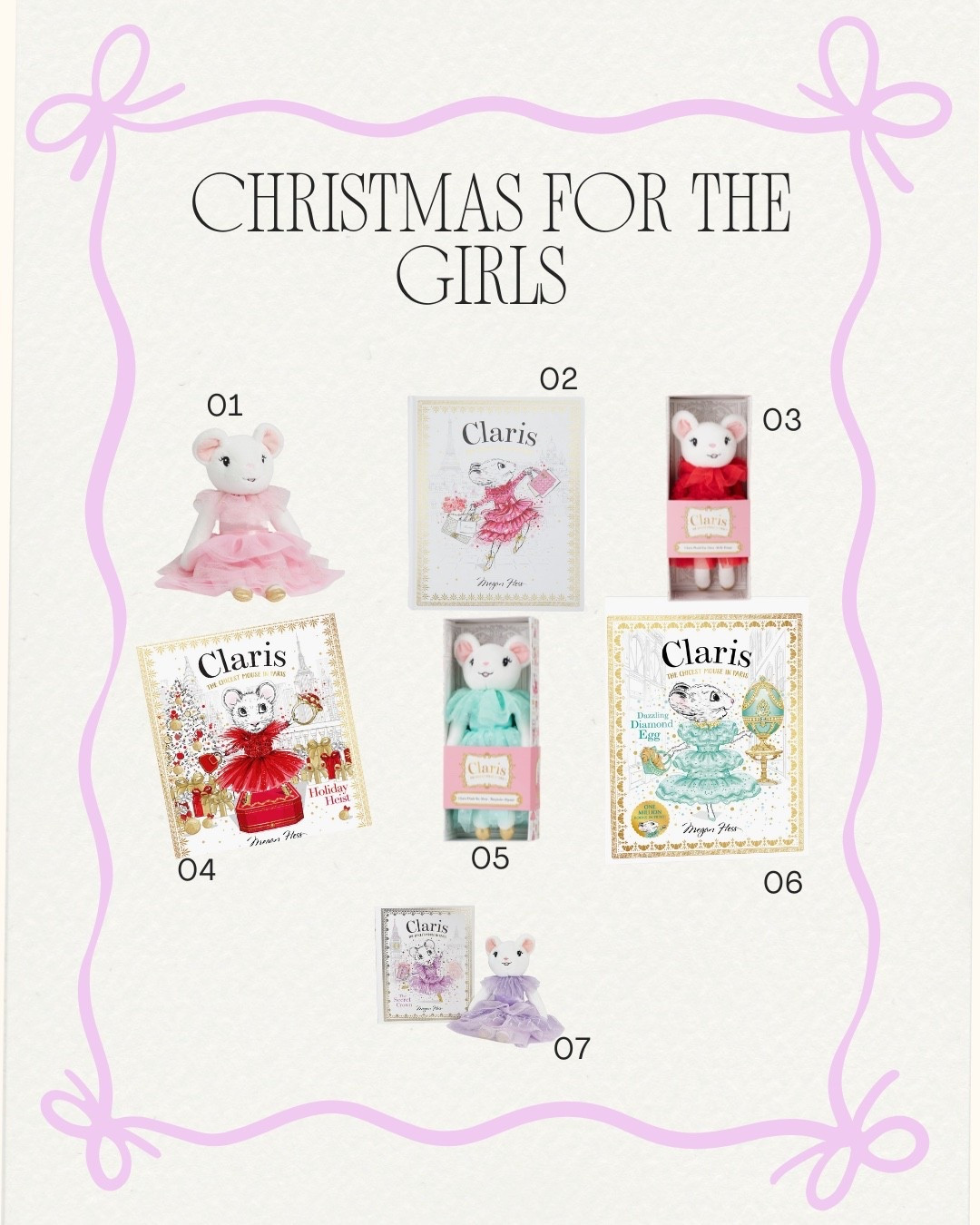 We love the Clairs the Mouse Collection!!
They make the perfect gifts for those processes who you want to gift keepsakes to.