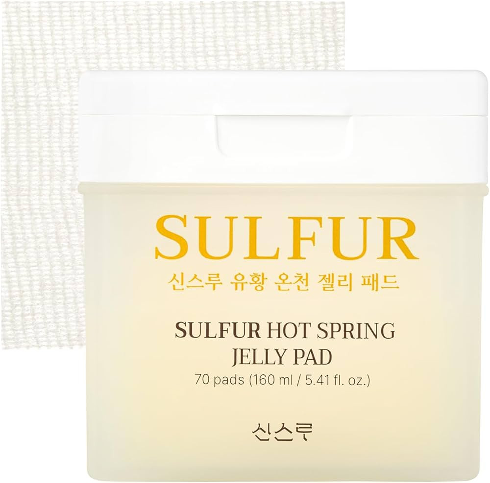 Sulfur Hot Spring + LHA/PHA Jelly Pad, Dual-Textured Facial Toner Pads for Exfoliation and Soothi... | Amazon (US)