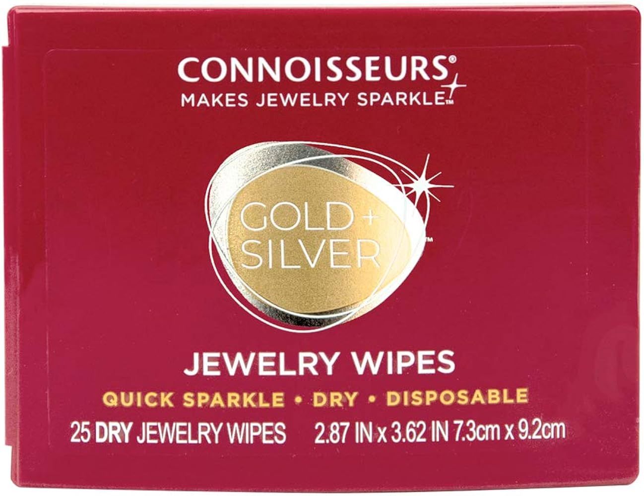 Connoisseurs Jewelry Wipes Jewely Cleaner, Silver 25 Count | Amazon (US)