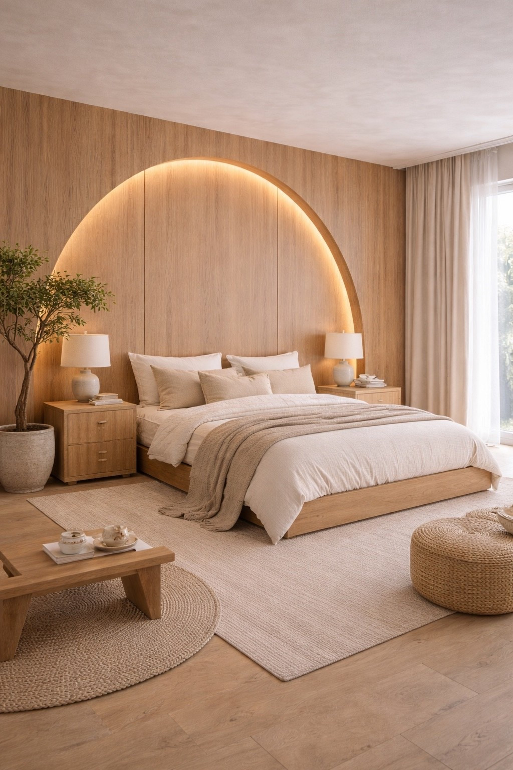 Serene Japanese-inspired bedroom design with a sculptural wooden arch, warm LED lighting, and natural wood textures 🤍
This space is all about calm, balance, and modern minimalism — perfect for creating a cozy, hotel-like bedroom atmosphere.

Save this for Japandi bedroom ideas, modern neutral interiors, and warm minimalist home inspiration ✨
#JapaneseStyleBedroom
#JapandiInterior
#MinimalBedroom
#NeutralAesthetic
#ModernBedroom
#WoodInterior
#CozyHome
#BedroomInspo
#LuxuryMinimal
#CalmInteriors
#InteriorDesignIdeas
#PinterestHome
#LTKhome
