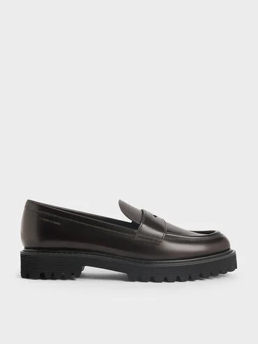 Kaiya Penny Loafers
    
         - Dark Brown | Charles & Keith UK