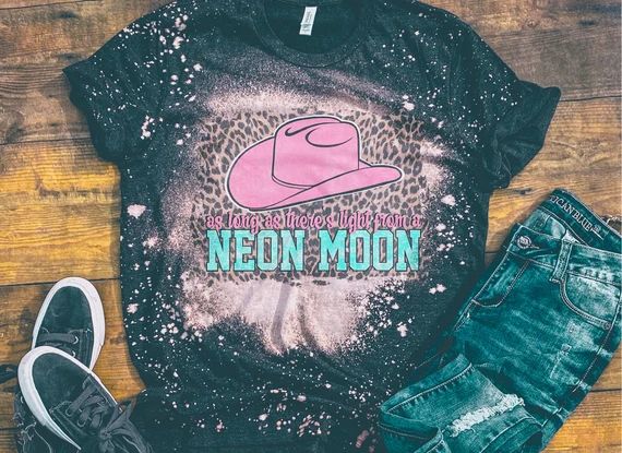 Neon Moon Bleached T-shirt Western Shirt Punchy Tee | Etsy | Etsy (US)