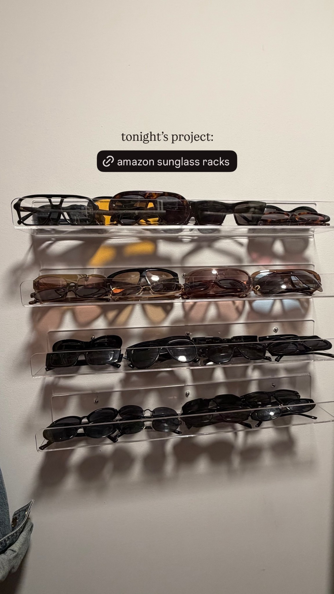 Tonight’s home decor project: Amazon sunglasses racks