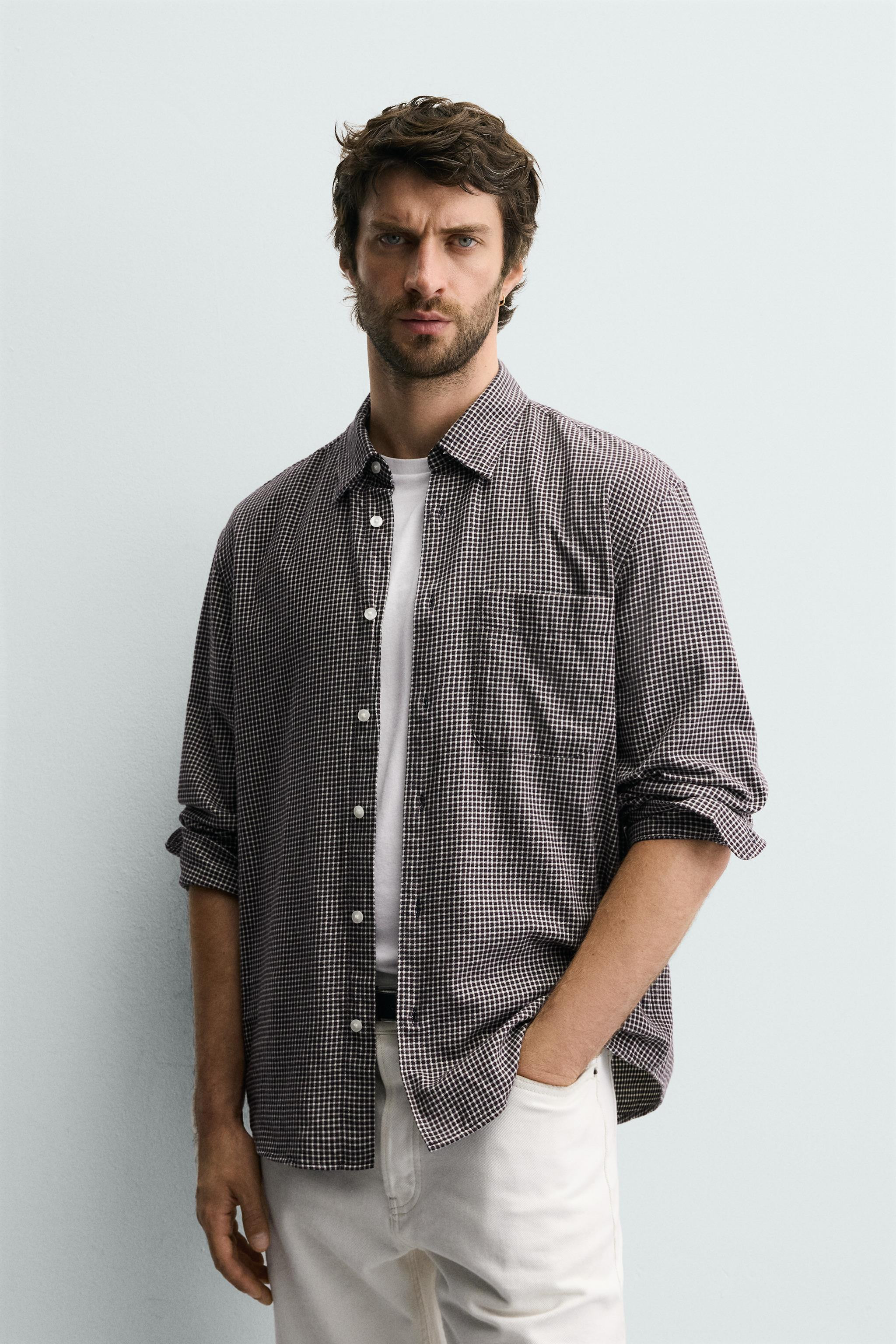 PLAID FLANNEL SHIRT | Zara Canada