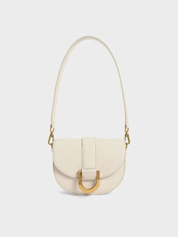 Mini Gabine Saddle Bag
 - Cream | Charles & Keith US