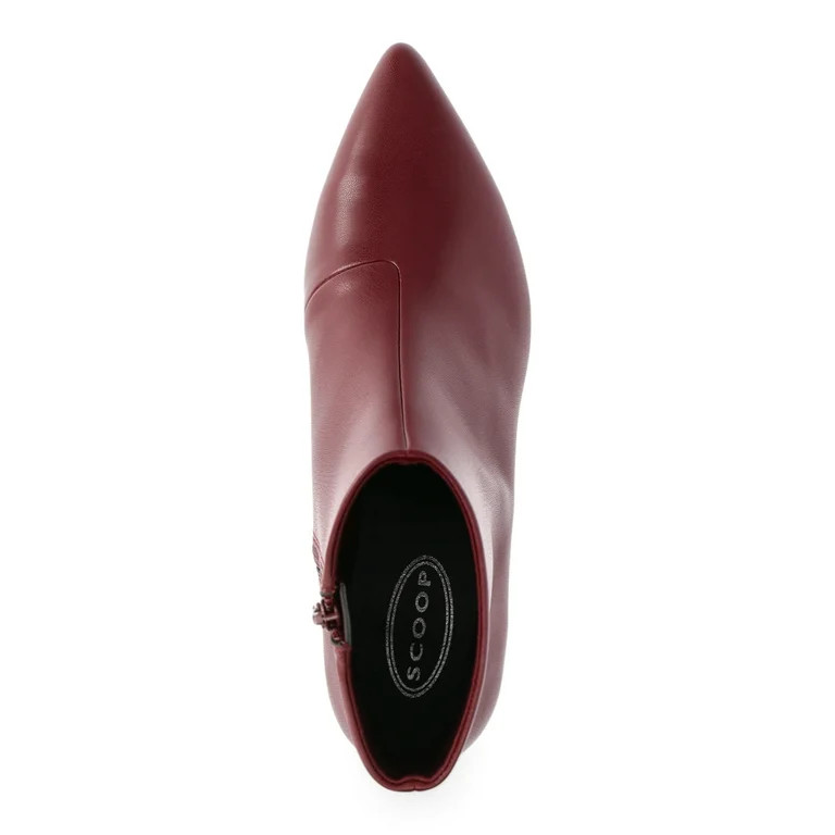 Scoop Women's Faux Leather Kitten Heel Ankle Boots | Walmart (US)