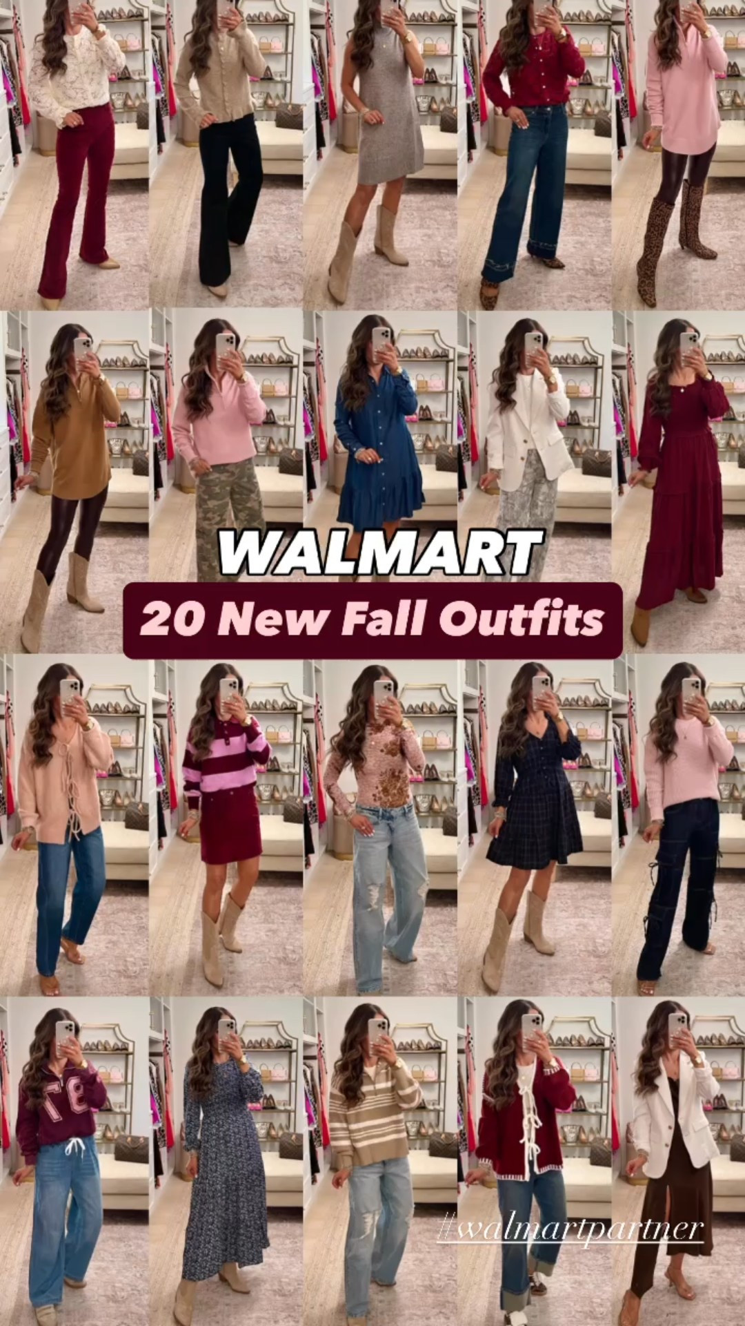
#WalmartPartner 🍁 We are SO excited to share 20 new fall @walmart outfits with you all! Comment OUTFIT LINKS to shop it all! 🛍️ Styles start at just $16! So many of these items come in additional colors and prints too! 🥰 We can’t wait to hear which @walmartfashion finds y’all like best! 

Wearing size S in almost all items except: 
- XS in faux leather leggings
- XS in blue plaid short dress 
- Sized down one in wide leg distressed jeans 
- wearing M in tan and pink tunics 


@shop.LTK #liketkit https://liketk.it/5oDkT

#walmart #walmartfashion #whattowear #casualfinds #momstyle #over40fashion 

#LTKFindsUnder50 #LTKSeasonal