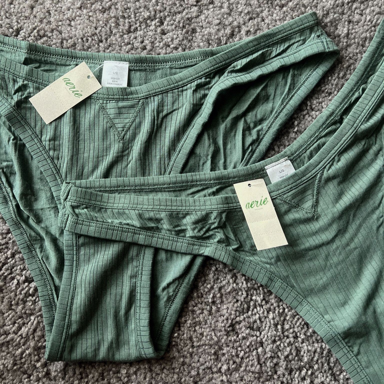 favorite aerie high cut undies in royal palm 🌴