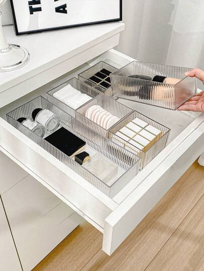 7 pezzi/6 pezzi/1 pezzo Scatola organizzatrice di lusso in materiale trasparente per il trucco e ... | SHEIN